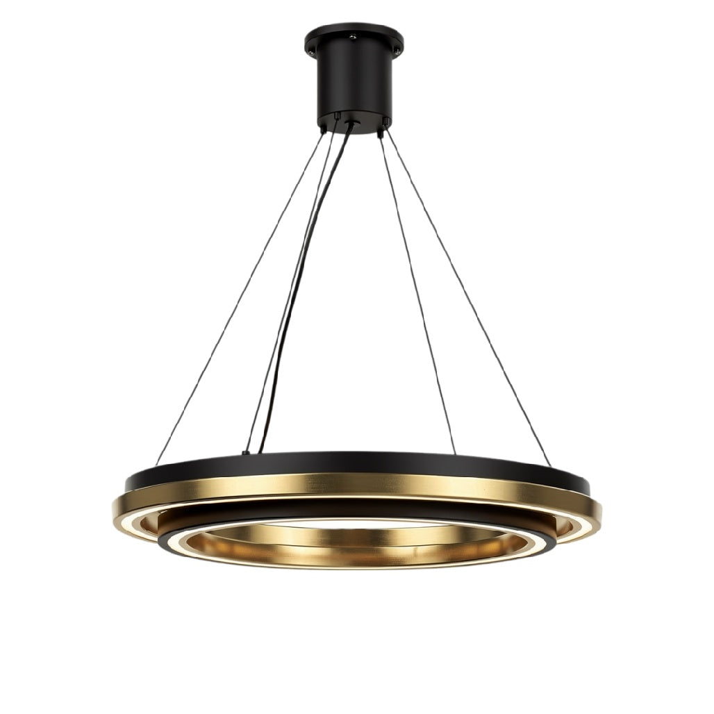 **Moderne Hanglamp met Gouden Accenten en Minimalistisch Ontwerp**